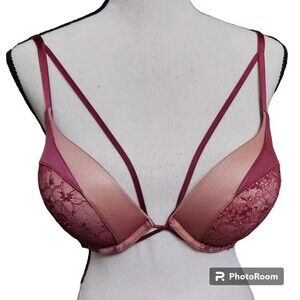Victoria's Secret Plunge Bra Size 34C Rose